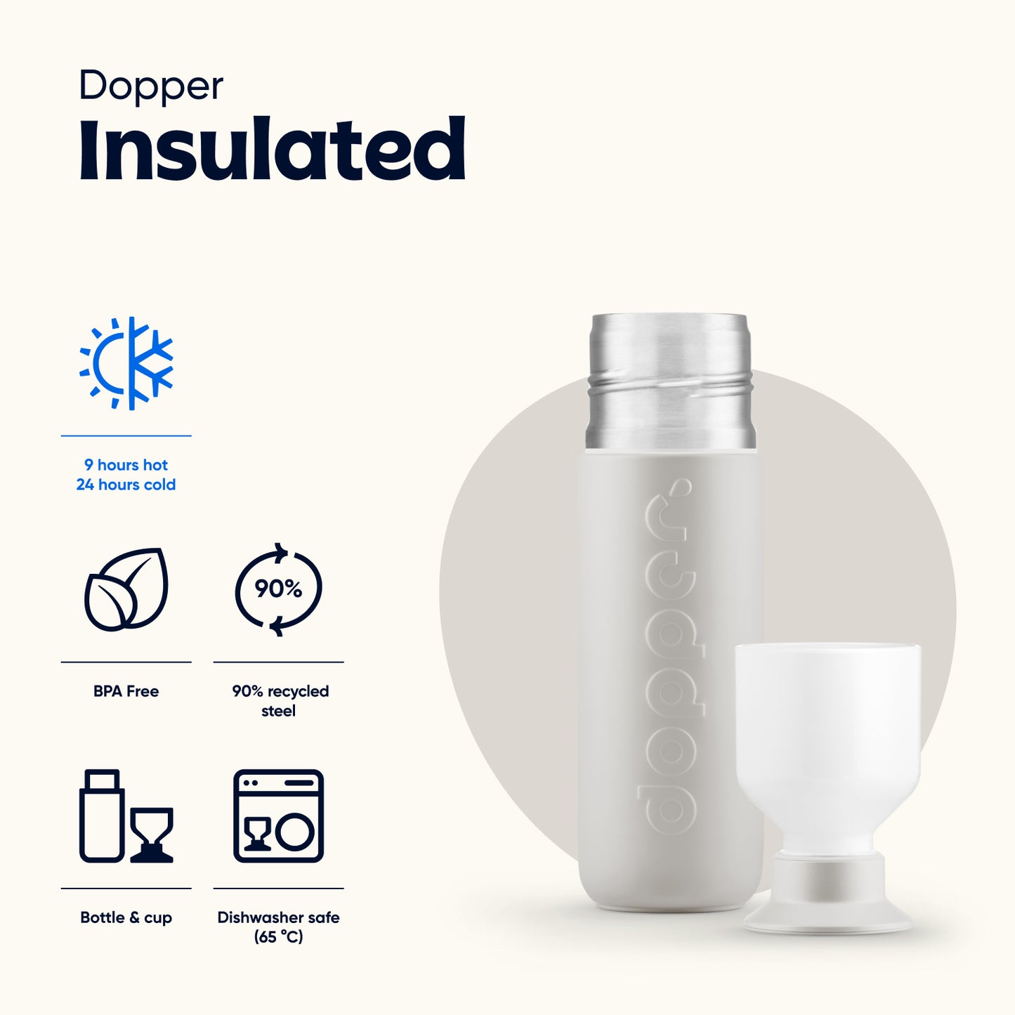 Dopper Insulated (350ml) - Gentle Grey