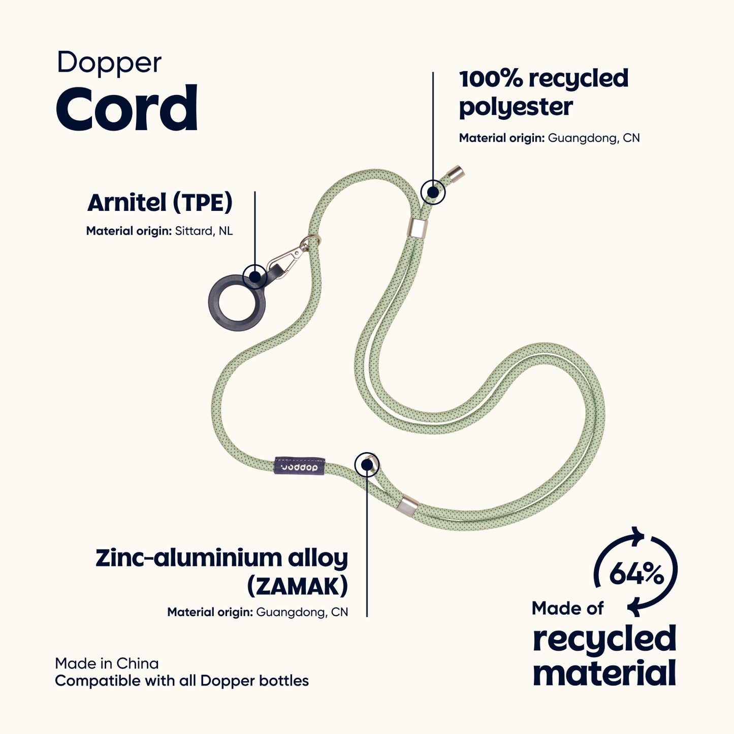 Dopper Cord - Sage Green
