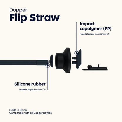 Dopper Flip Straw - Black