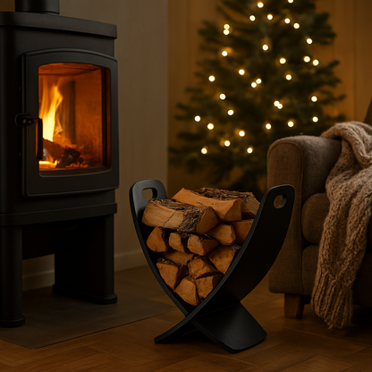Firewood Stand Black