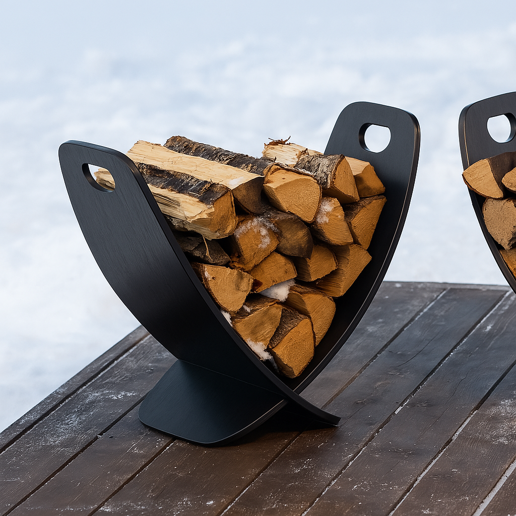 Firewood Stand Black