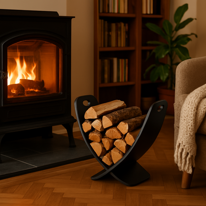 Firewood Stand Black